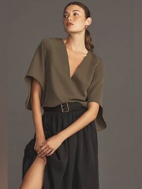 Mare Mare Veronica Cape Blouse  NWOT